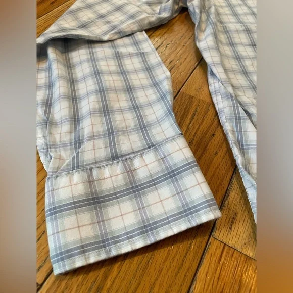 Faherty Button Down Shirt Men’s Size XXL Plaid Blue White Preppy Long Sleeve - Picture 7 of 12
